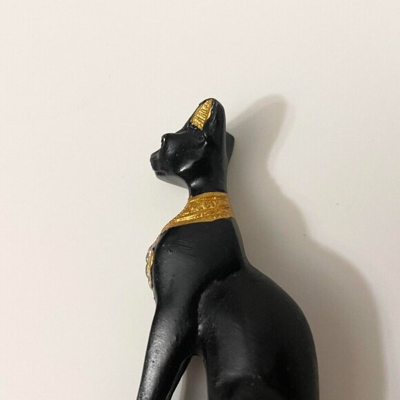 Mini Egyptian Cat Goddess 3 Inch Miniature Resin Statue Figurine - Picture 12 of 16